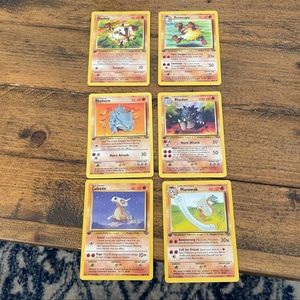 Vintage 1st Edition Ground-Type Jungle Set Pokemon Card Collection